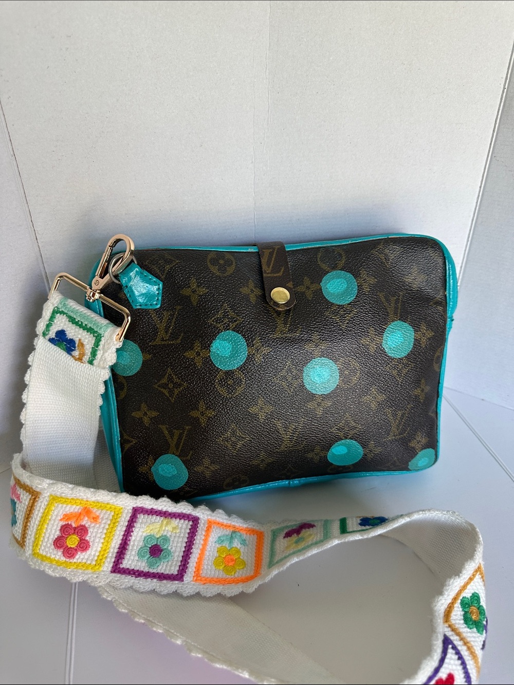 Louis Vuitton Monogram formerly a cosmetic pouch converted into crossbody